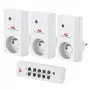 MCE153 zásuvky s rádiovým ovládaním sada 3 ks - programovateľné + diaľkový ovládač