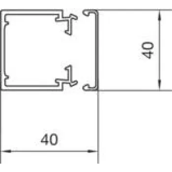 Hager LF4004007035 2m PVC káblový kanálový systém (LF4004007035)