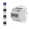 Trojfázový elektronický merač energie QOLTEC 50900 400V LCD 4P