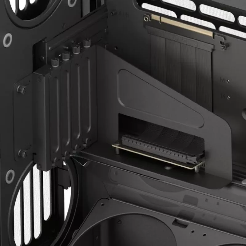 HAVN HS 420 VGPU PC skriňa, Midi-Tower, E-ATX, tvrdené sklo, PCIe-5.0 Riser kábel - čierna
