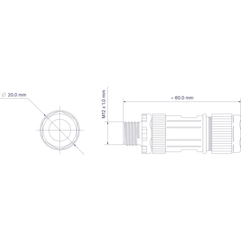 TELTONIKA NETWORKS M12 Type-X 8-PIN konektor samec (PR40118K)