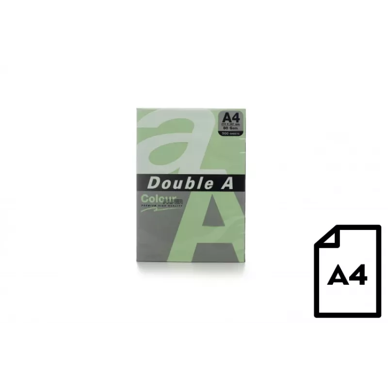 Farebný papier Double A, 80 g, A4, 500 listov, Emerald