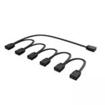RGB rozbočovač Akasa AK-CBLD13-85BK 1-na-6 adresovateľný LED rozbočovací kábel