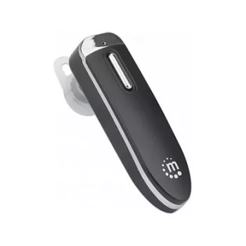 Manhattan Single Ear Bluetooth headset, všesmerový mikrofón, integrované ovládacie prvky, čierna, 10 hodín používania, dosah 10 m, USB-A nabíjací kábel v balení, Bluetooth v4.0, 3 roky záruka