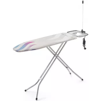 Full-size žehliaca doska Vileda 167342 — plocha 1200×380 mm, max výška 97 cm, sklápacia s držiakom na žehličku