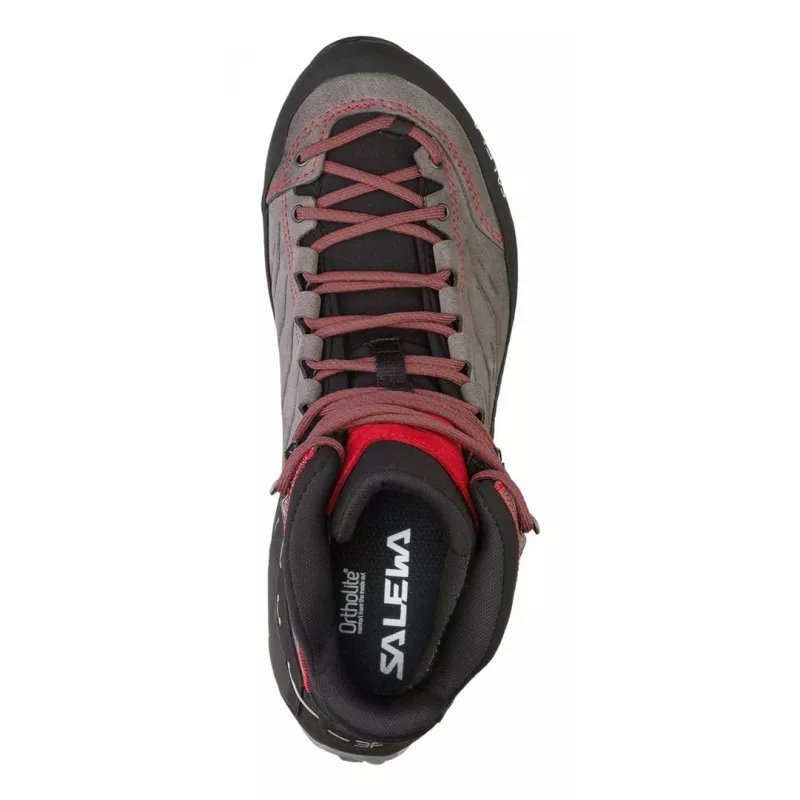 Salewa MTN Trainer Mid GTX pánske dospelé Charcoal, sivá, červená