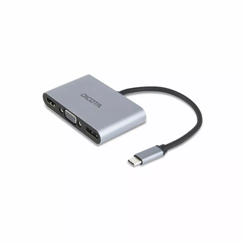 DICOTA D32064 dokovacia stanica pre mobilné zariadenia Tablet/Smartphone/Laptop strieborná