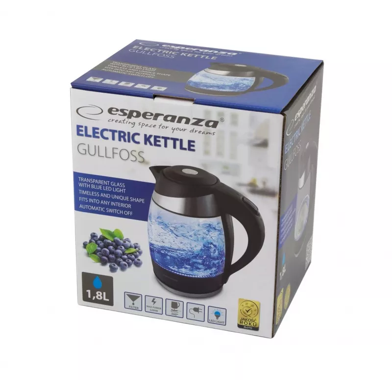 Esperanza EKK009 kanvica 1,8 l čierna, viacfarebná 2200 W