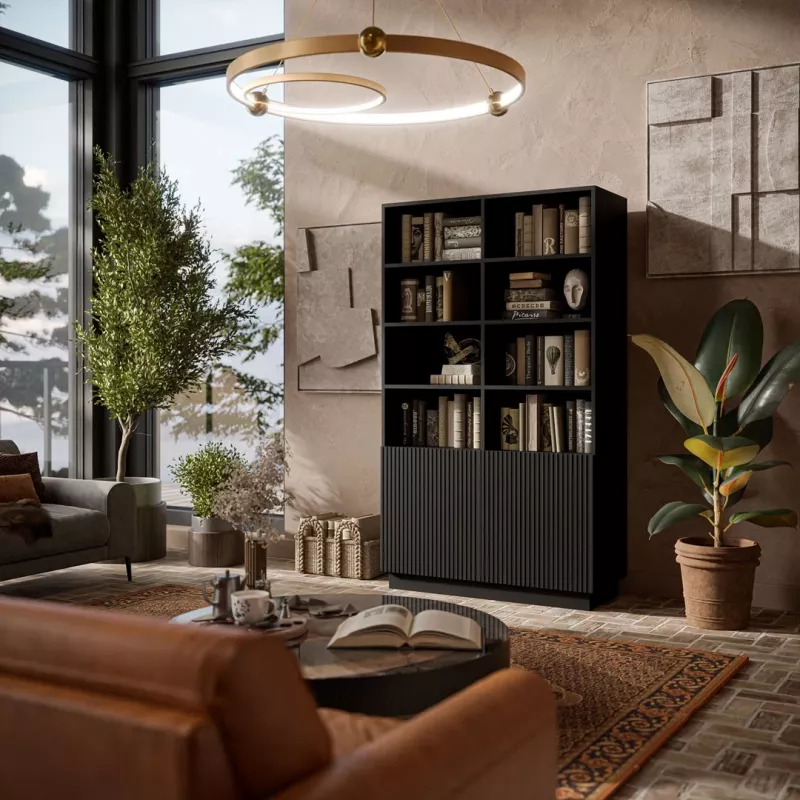 Cama LIVERTI regálová zostava 100x42x171 čierna