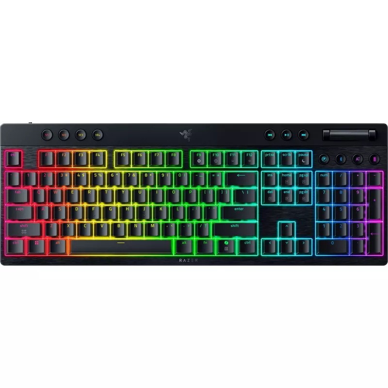 Mechanická nízkoprofilová klávesnica Razer BlackWidow V4 — Orange Switches, bezdrôtová Bluetooth