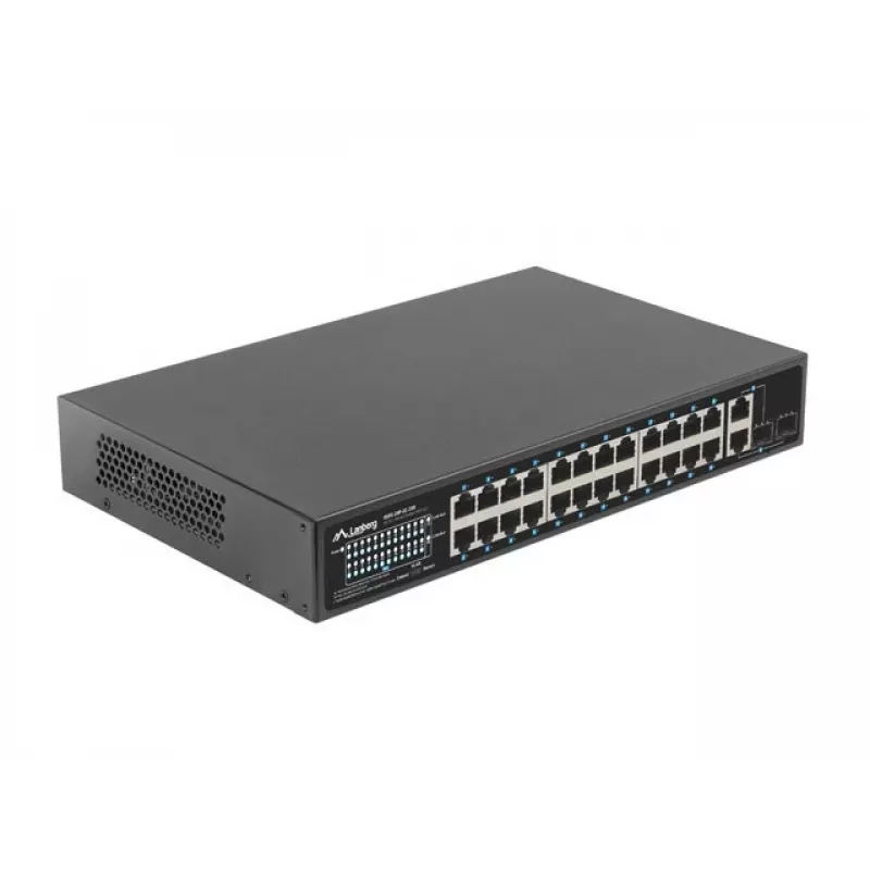 Lanberg RSFE-24P-2C-250 sieťový switch Unmanaged Gigabit Ethernet (10/100/1000)