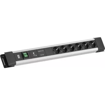 Bachmann CONNECTUS 6xCEE7/3 1xGVS-Plus 1x switch 2,0 m CEE7/7 sivá (BM005924)