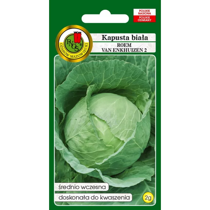 PNOS biela kapusta Roem Van Enkhuizen 2 semená zeleniny, 2 g