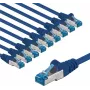 Goobay CAT 6A patch kábel S/FTP PiMF 5 m modrý sada 10 ks - medený vodič CU (67536)
