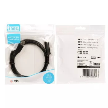 TB USB AM-BM kábel 1.8 čierny (AKTBXKU1PABW18B)