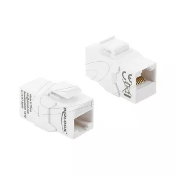 Delock 90991 Keystone spojka RJ45 na RJ45 Cat.6A, ntienená, biela