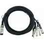 BlueOptics MCP7904-X01AA-BL DAC rozdvojovací kábel QSFP na 4xSFP+, 3 m, čierny