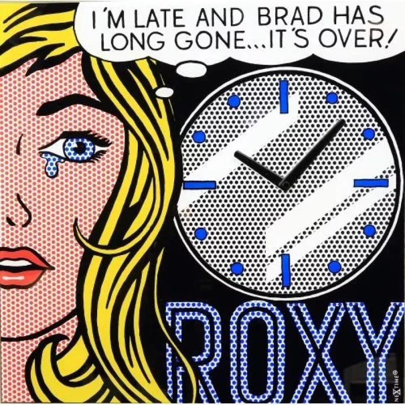 NeXtime hodiny 8153 Cinema Date, 43x43,2 cm, nástenné, čierne/viacfarebné