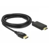 Adaptér video kábla DeLOCK 85318 DisplayPort na HDMI 3m čierny