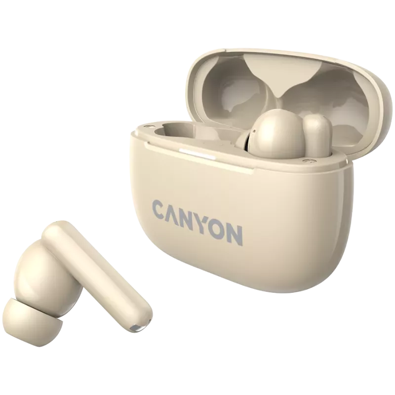 Canyon CNS-TWS10BG slúchadlá a headset True Wireless Stereo (TWS) In-Ear pre hovory/hudbu/šport/každodenné použitie USB Type-C Bluetooth béžová (CNS-TWS10BG)