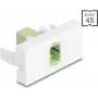 Modul do patch panela DELOCK 90894 SC Simplex, svetlozelená biely