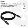 CLUB3D USB4 Gen3x2 Type-C obojsmerný kábel 8K60Hz, dáta 40Gbps, PD 240W(48V/5A) EPR M/M 2m / 6.56ft