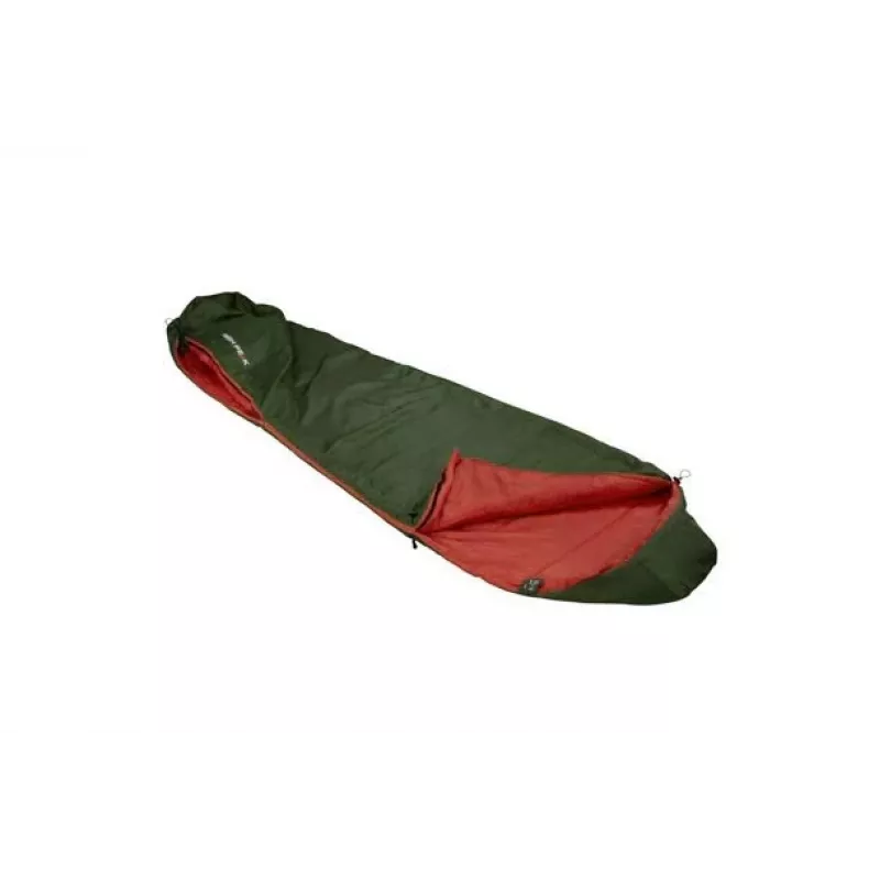 High Peak Lite Pak 1200 spací vak mumia polyester zelená, červená 23263