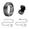 Inteligentný prsteň Manta SR01BK-57 Black, tep srdca a kyslík v krvi, IP68