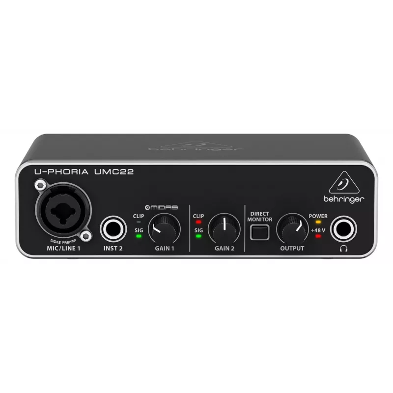 Behringer UMC22 doplnkové hudobné vybavenie Concert/Studio predzosilňovač