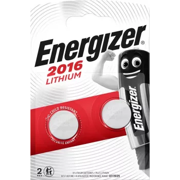 Jednorazová batéria Energizer CR2016 3V 100 mAh lítium gombíková 2 ks blister, Ø20 mm x 1,6 mm