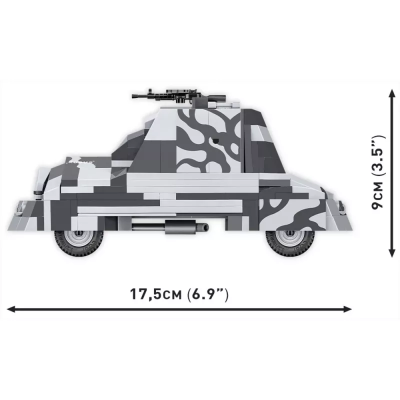 COBI 3114 Historical Collection stavebnica, improvizované obrnené auto Kubus, Varšavské povstanie, 302 dielikov