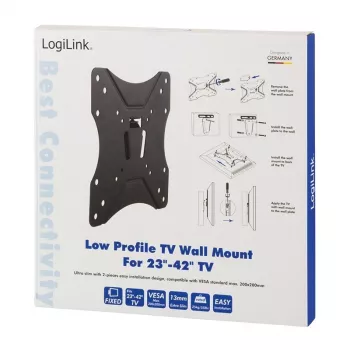 Nástenný držiak na TV LogiLink BP0004 106,7 cm (42 palcov) čierny