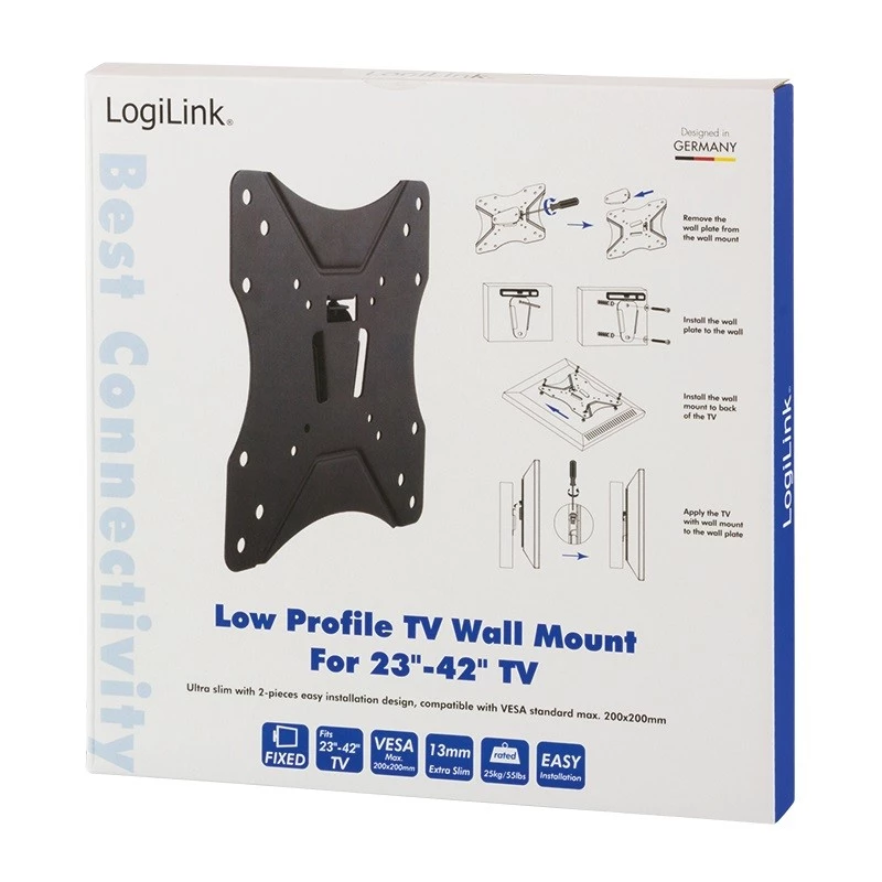 Nástenný držiak na TV LogiLink BP0004 106,7 cm (42 palcov) čierny