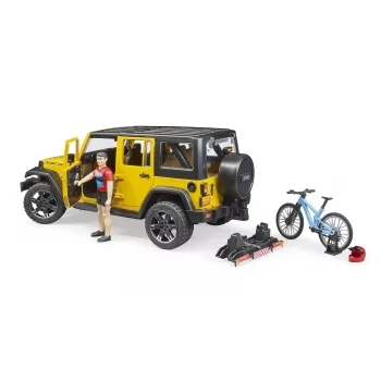 Hračkárske auto Jeep BRUDER 02543 pre tému horské bicykle a cyklisti, ABS, viacfarebné, od 4 rokov