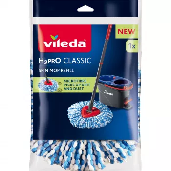 Vymeniteľný mikrovláknový návlek na mop VILEDA model 178330, modrá/biela, kompatibilný s mopmi Vileda