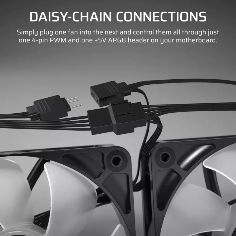 Ventilátor Corsair RS140 ARGB 14 cm Čierna 330-1700 RPM