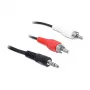 Audio kábel DeLOCK 84942 3 m 3,5 mm jack na 2x cinch čierny červený biely