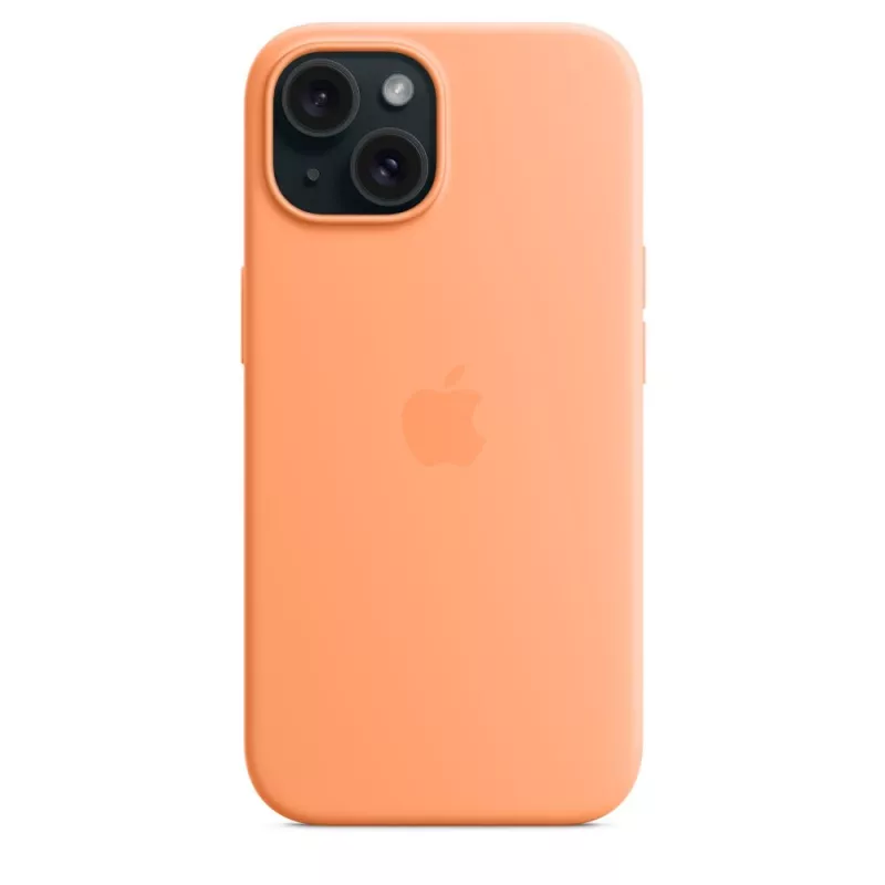 Apple iPhone 15 Silicone Case s MagSafe – Orange Sorbet