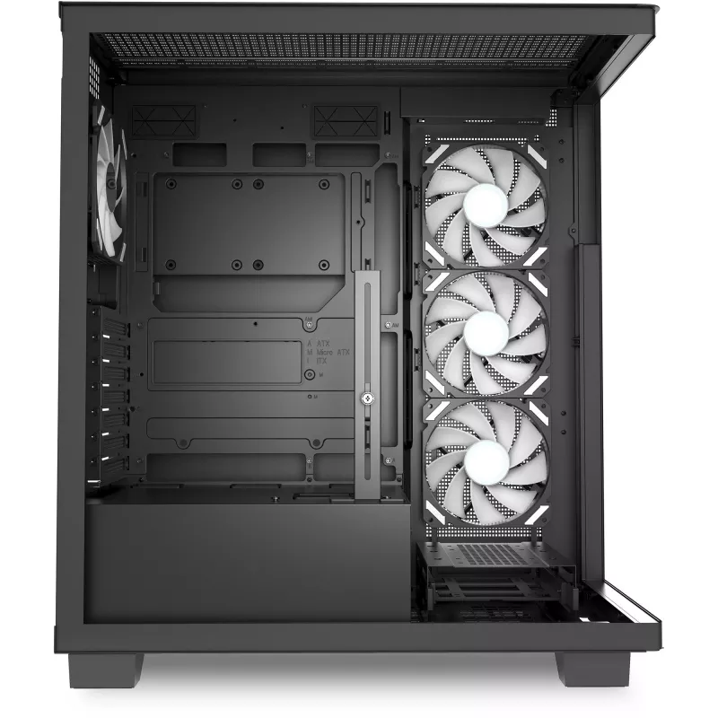 ELITE SHARK CA500, skriňa tower čierna, 2x tvrdené sklo
