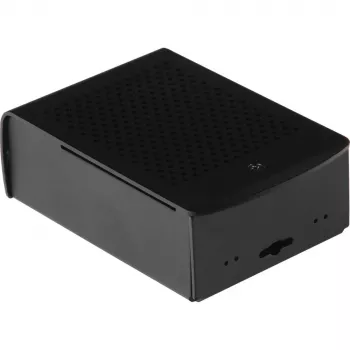 JOY-IT RPI CASE ALU06 - puzdro pre Raspberry Pi 4, hliník, čierne (RB-ALUCASEP4+06)