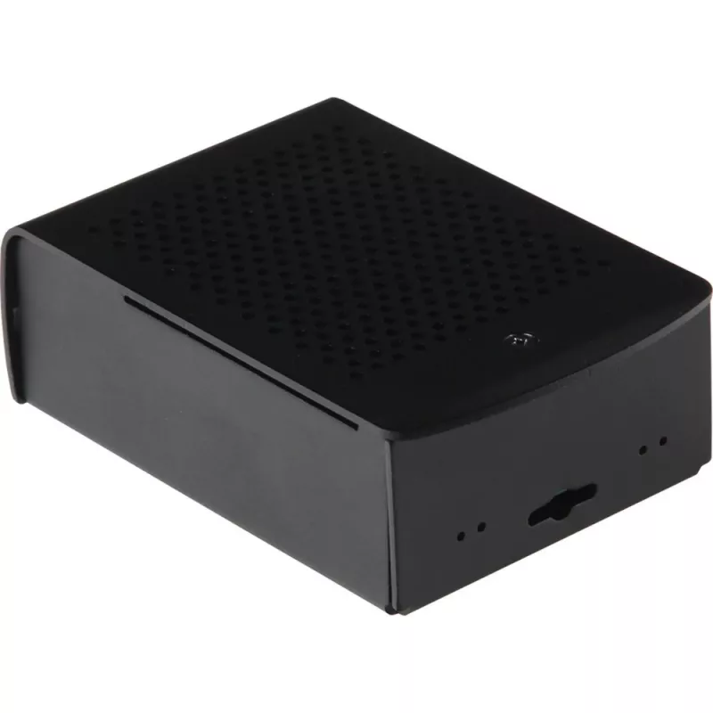 JOY-IT RPI CASE ALU06 - puzdro pre Raspberry Pi 4, hliník, čierne (RB-ALUCASEP4+06)