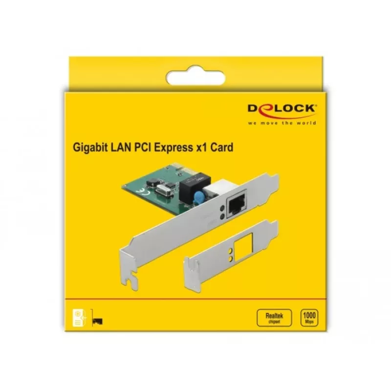 DeLOCK 90381 Gigabitová sieťová karta PCI Express x1, 1x RJ45, RTL8111