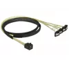 SCSI kábel DeLOCK 85685 čierny žltý 1 m 1 x Mini SAS HD SFF-8643 4 x SATA 7 Pin