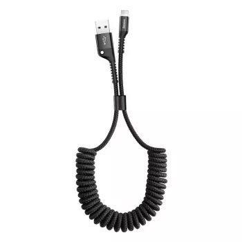Baseus špirálový kábel Lightning 1 m 2A (čierna)