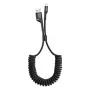 Baseus špirálový kábel Lightning 1 m 2A (čierna)