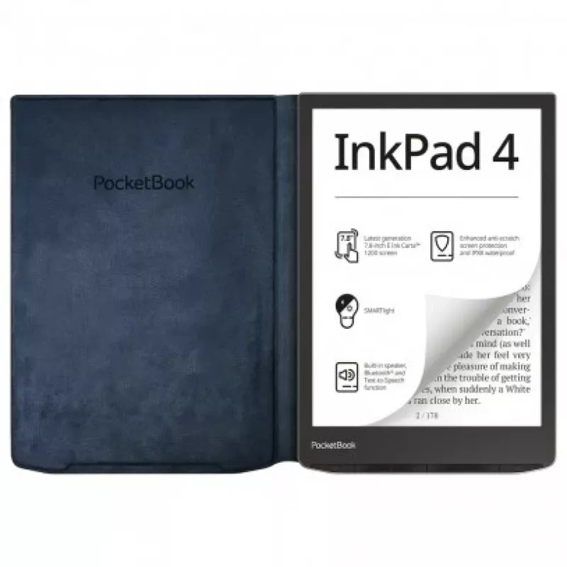 Puzdro PocketBook Charge HN-QI-PU-743G-NB-WW pre 7,8-palcový InkPad 4 / Color 2 / Color 3, nočná modrá