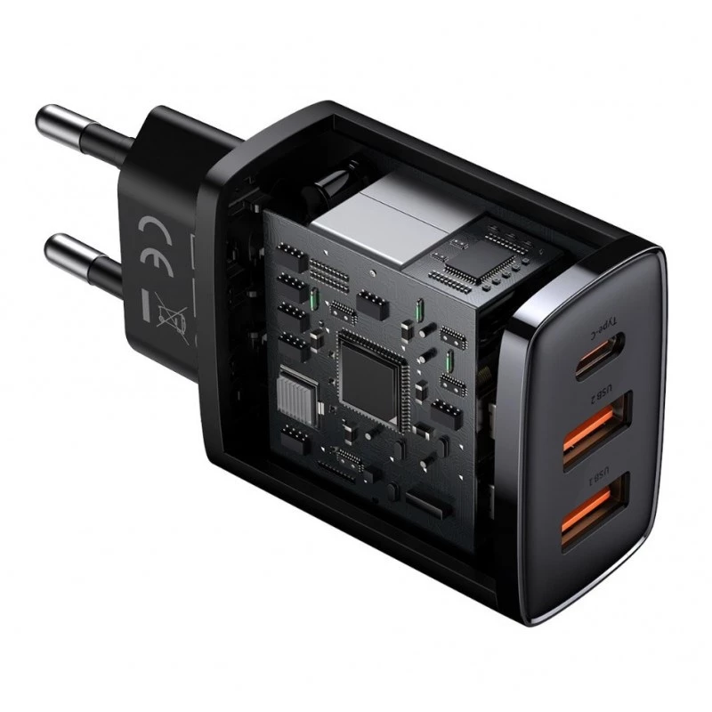 Baseus 30W USB nabíjačka QC PD3.0 Type-C PD rýchlonabíjačka pre iPhone 17 16 15 14 13 12 Pro Max Xiaomi Samsung