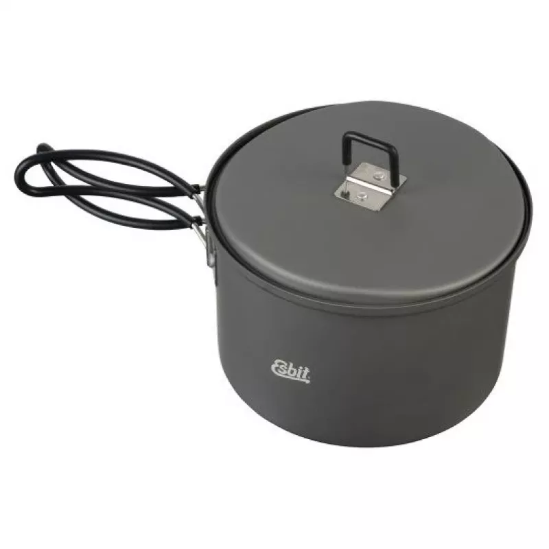 ESBIT súprava na varenie s liehovým varičom, hliník 1,5 L, Ø15,4 cm, H115 mm, čierna