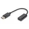 DIGITUS adaptér, DisplayPort konektor samec - HDMI A konektor samica DisplayPort Standard 1.1a, certifikát UL20276, AWG28 (DB-340400-001-S)