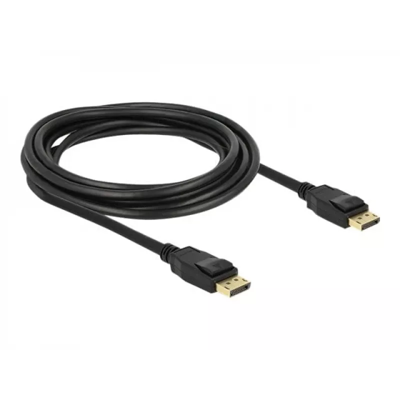 Delock - DisplayPort kábel - DisplayPort (M) na DisplayPort (M) - 3 m - uzamykateľný - čierny